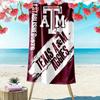 Texas A&M Aggies Print Beach Towel, Large Soft Quick Dry Towel for Beach Camping Swimming