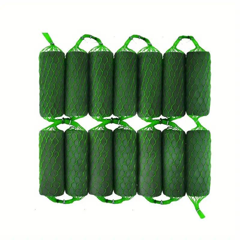 

14pcs Garland Flower Foam Blocks Cylinder Netting Floral Foam Garland for Flowers Absorption Flower Holder Arch Door Party Decor