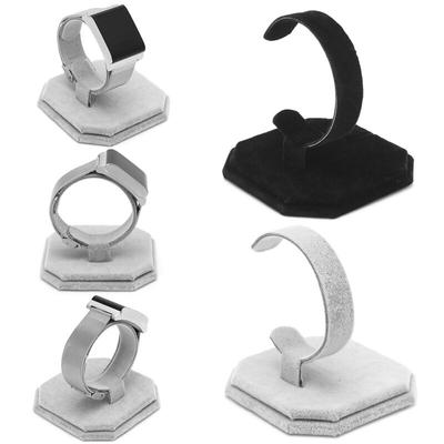 Samt C-förmiges Design Schmuck Armband Armbanduhr Präsentationsständer Halterung
