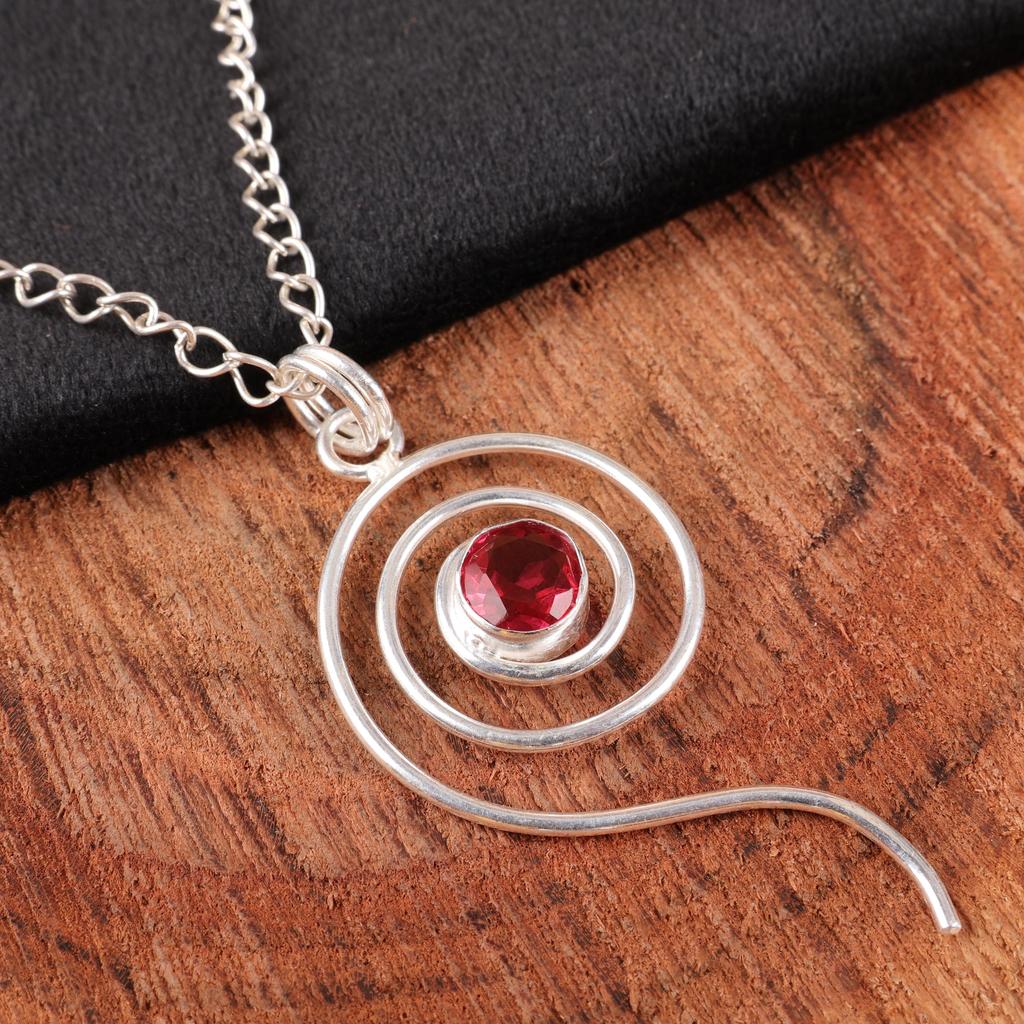 Pink Tourmaline Jewelry, 925 Solid Sterling Silver Gemstone Pendant, Handmade Everyday Jewelry, For Memorial Day