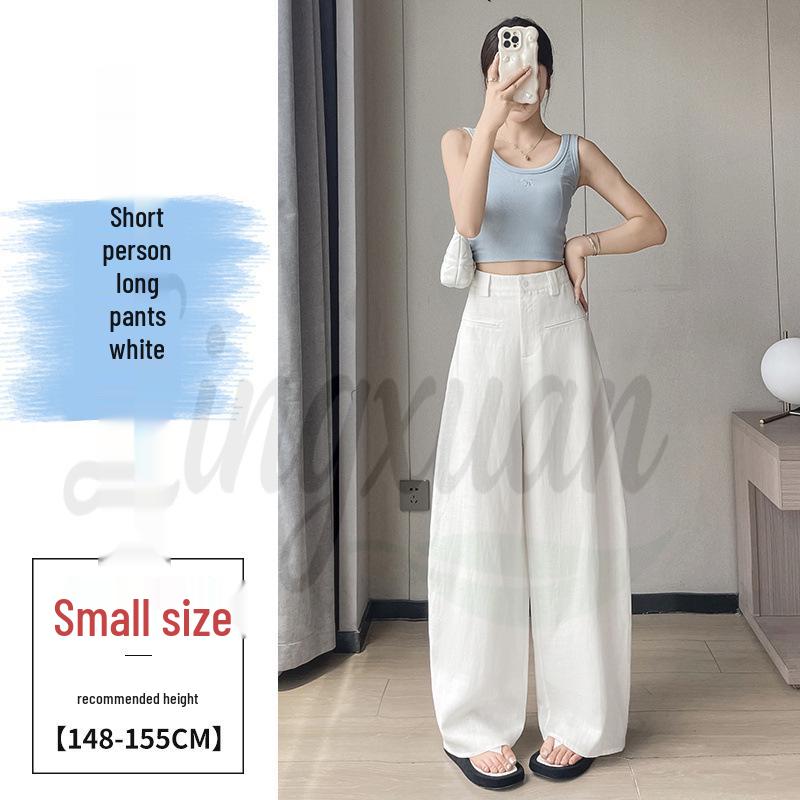 

2026 Summer Tencel Linen High Waisted Wide-Leg Ice Silk Sun Protection Pants for Women XL