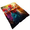 1Pcs Cozy Funny Chicken Printed Flannel Blanket Lightweight Soft Throw Soft All Season Bedspread for Couch Camping Travel