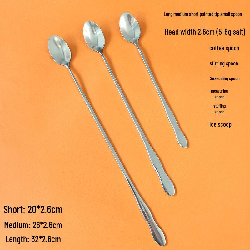 26cm Stainless Steel Gourd Handle Oil and Soup Ladle with Pointed and Round Tips