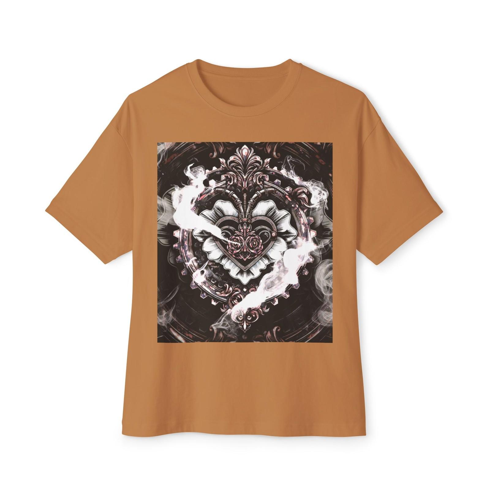 Ornate Gothic Mandala Heart Tee Steampunk Floral Gear Rose Smoke Victorian S разноцветный
