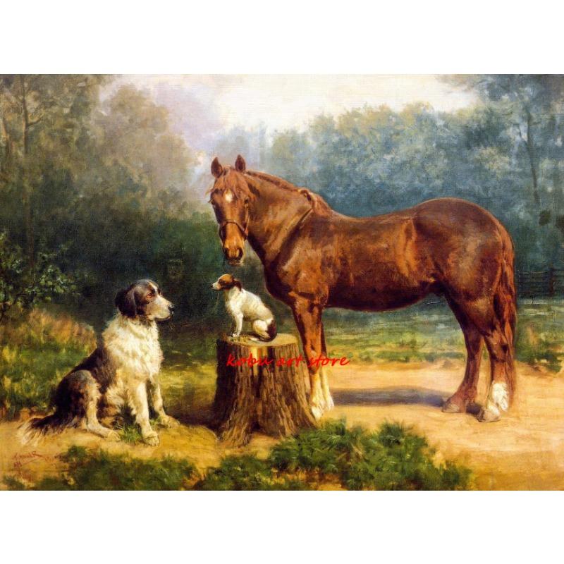 

Antique Horse Equestrian Vintage Posters and Prints Farm Animal Canvas Painting Wall Art Picture for Farmhouse Home Decor 21cm×30cm NoFrame