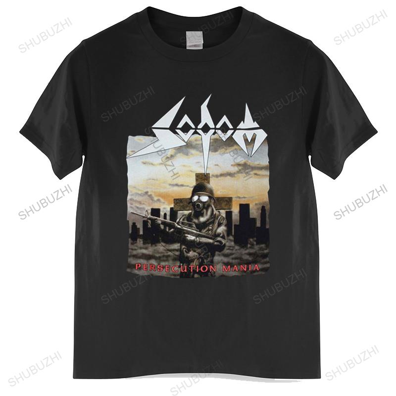 summer tshirt men brand teeshirt SODOM PERSECUTION MANIA TSHIRT men t shirt fashion rock punk tees Mens Tshirt Euro size TOPS