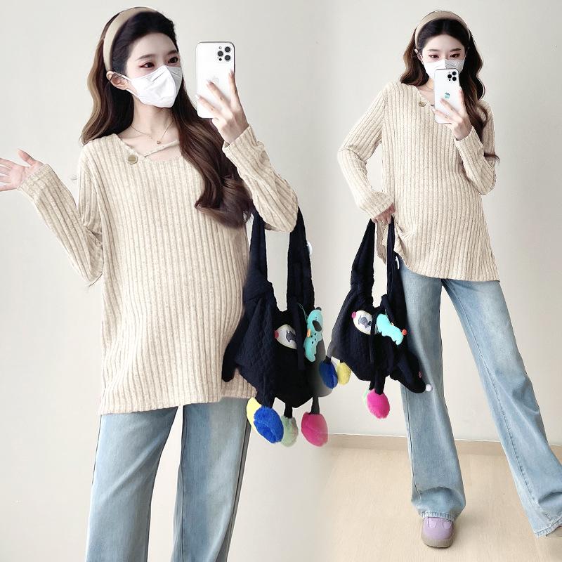 2025 Fashionable Maternity Slimming Tunic Dress Extra Large