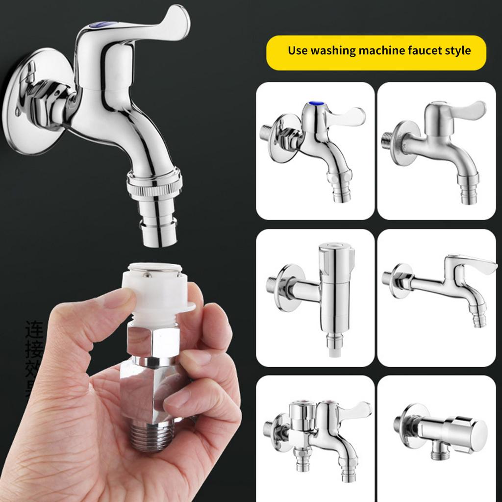 Faucet Splitter Washing Machine Hose Adapter Water Inlet Diversion Device 3-Way Faucet Diverter Tap Splitter Enduring