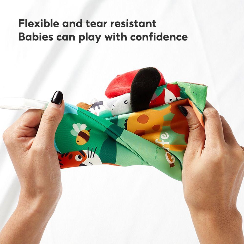 3D Animal Tail Cloth Book Washable Cloth Book Toys Creative Crispy Cloth Book  0-36 Months