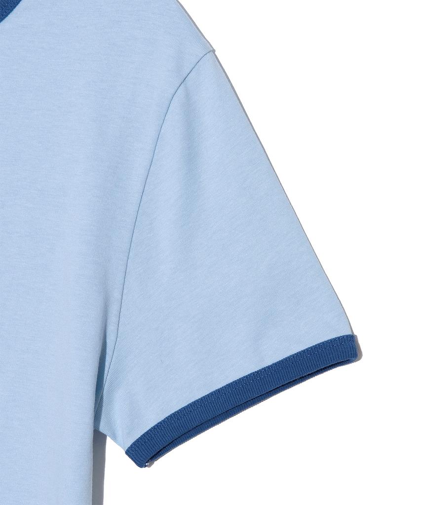 LEE Women'S Small Twitch Logo Ringer T-Shirt Light Blue