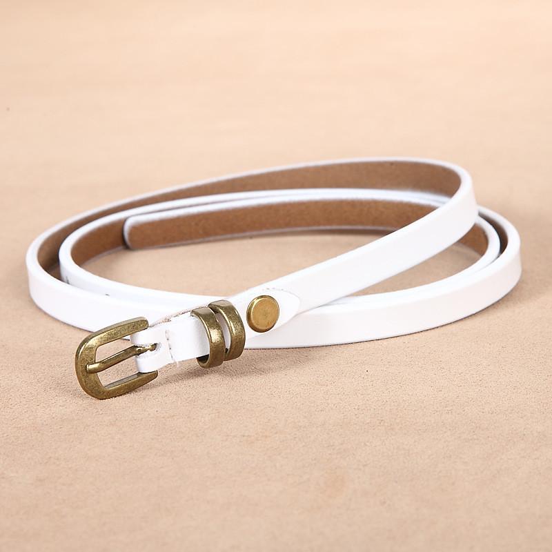 Leder Vintage Damen Gürtel mit Doppel-Schlaufen-Design für Freizeitkleidung