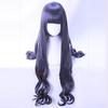 Heat-resistant cosplay wig, "Second Castle," black-purple, long, curly hair, perfect for Halloween and event costumes + 2 bonus items