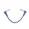 Colorful Guitar Effect Pedal Cables Instrument Audio Leads Patch Cord 21cm Length 1/4 Inch Right Angle TS Plug 6pcs/pack