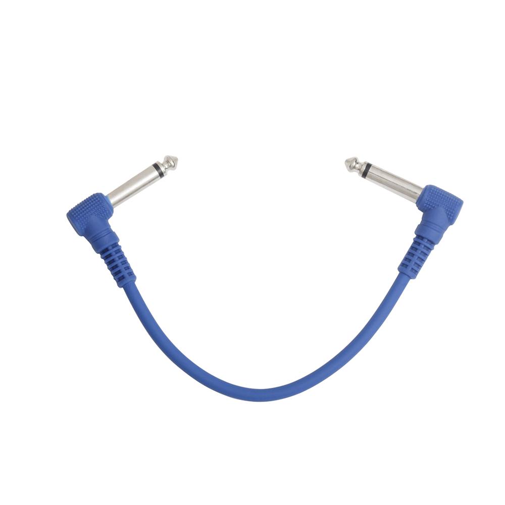 Colorful Guitar Effect Pedal Cables Instrument Audio Leads Patch Cord 21cm Length 1/4 Inch Right Angle TS Plug 6pcs/pack
