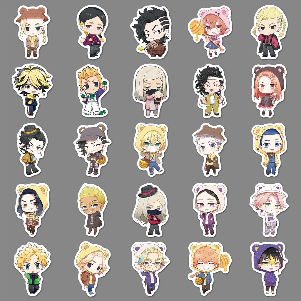 50 Tokyo Revengers Anime Stickers: Creative Decorations for Cups, Journals, and Phones