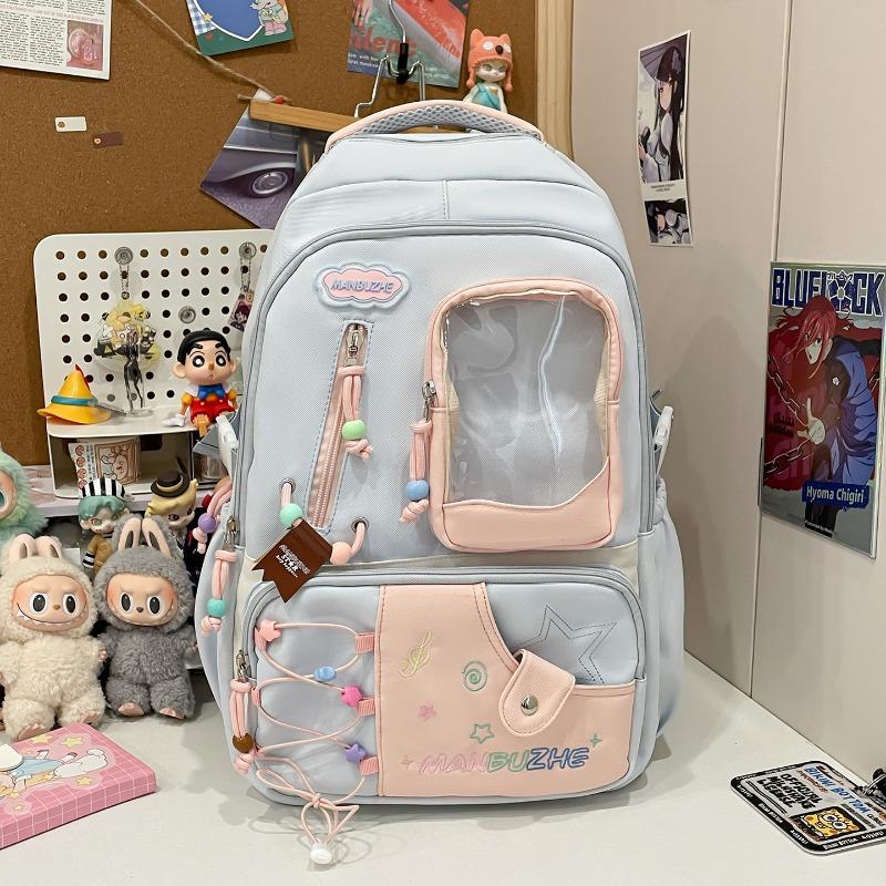 New High-value Fresh and Sweet Dopamine Transparent Bar High School Students Large-capacity Backpack