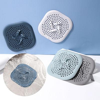 Silicone Shower Drain Hair Catcher Durable Drain Cover Protector for Bathroom Kitchen Laundry Room Easy Clean Non-Slip
