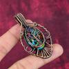 Tree Of Life Fiesta Kingman Turquoise Pendant Copper Wire Wrapped Jewelry