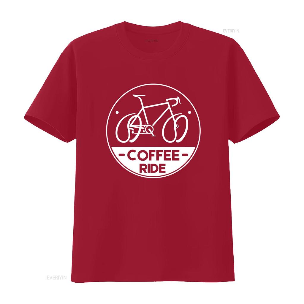 Coffee Ride Bicycle Bike Cycling Lover Cyclist Biking Funny T Shirt for  Vintage Washed Stylish Breathable Comfortable