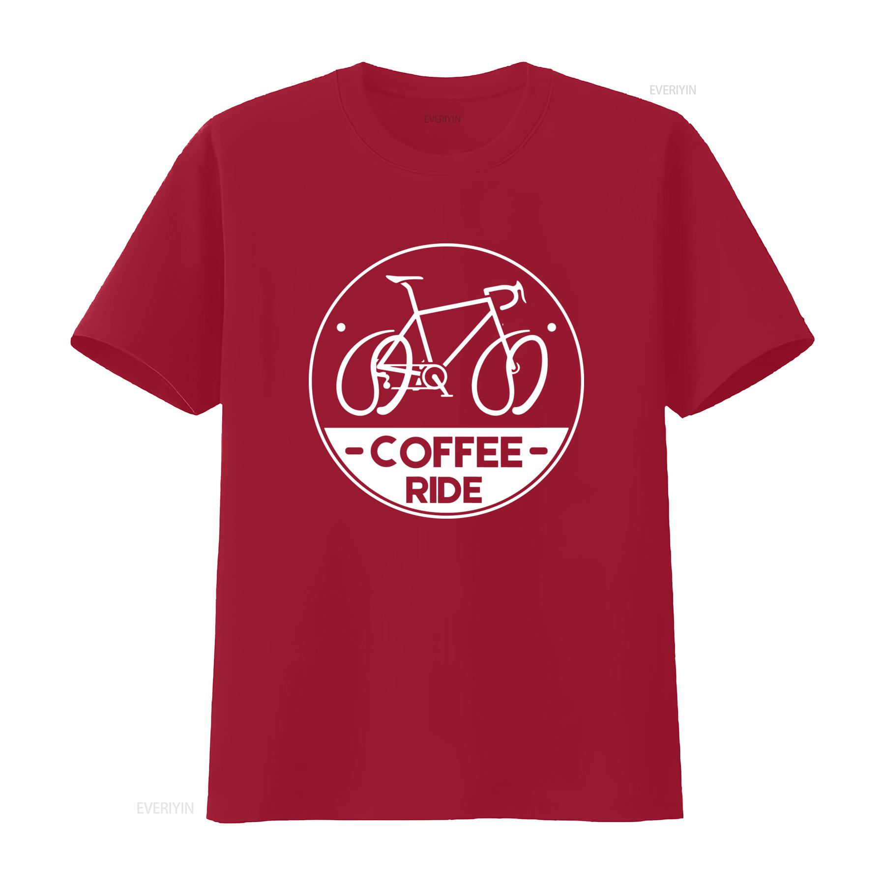 Coffee Ride Bicycle Bike Cycling Lover Cyclist Biking Funny T Shirt for  vintage Washed Stylish Breathable Comfortable S