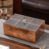 Bamboo Snack Tray With Divided Compartments Modern Chinese Style Serving Dish Nuts Candies Fruit Dessert