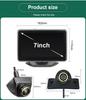 7 Inch Touch Screen 4 Channels Split Screen BSD Radar Alarm Car DVR Recorder Parking Monitor With 4PCS 1080P AHD Backup Camera