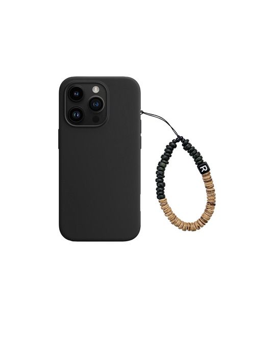 

REVOIRSIS брелок для телефона из бисера цвета хаки+коричневый khaki+brown