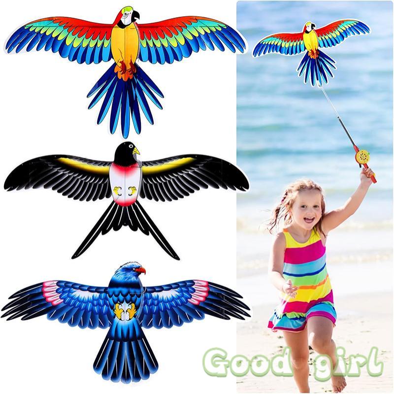 Sale Children Kite Toy Eagle Foldable Mini Plastic Toys Kite Hand Brake Fishing Rod Butterflies For Kids Outdoor Toy For Fun