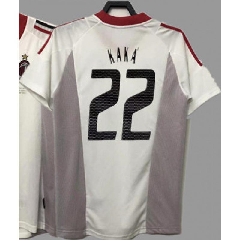 Retro jersey football jersey classic nostalgic replica Thai jersey Kaka game training jersey short-sleeved sportswear