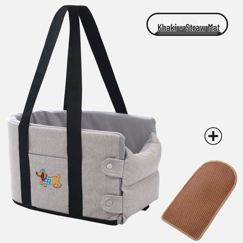 Compact Pet Car Console Bed for Small Dogs and Cats