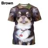 Chihuahua Dog T-Shirt 3D Printed Dog T-Shirt Fun Short Sleeve Cute Top for Boys