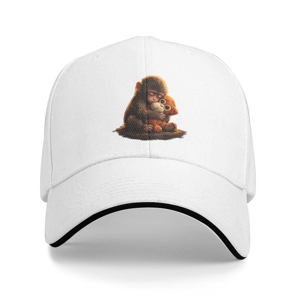 Cute Baby Monkey Punch Viral Zoo Japan Design Sun Baseball Cap  Summer Y2k Hip Hop Hats For Men Hunting Camping Baseball Caps