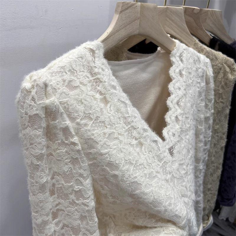 Tops for Women Long Sleeve Shirts Winter Oversize Fleece Thickened Casual Shirt Loose Blouse Pullover Tops