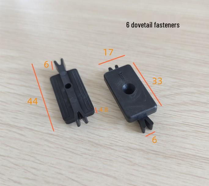 WPC Flooring T-Shaped Plastic Clip with Stainless Steel 6mm Screw Wood-Plastic Fastener