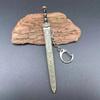 1pc Mini Sword Shape Pendant Keychain Weapon Model With Sheath Toy Knife Metal Anime Key Ring Ornament Purse Charm Accessories