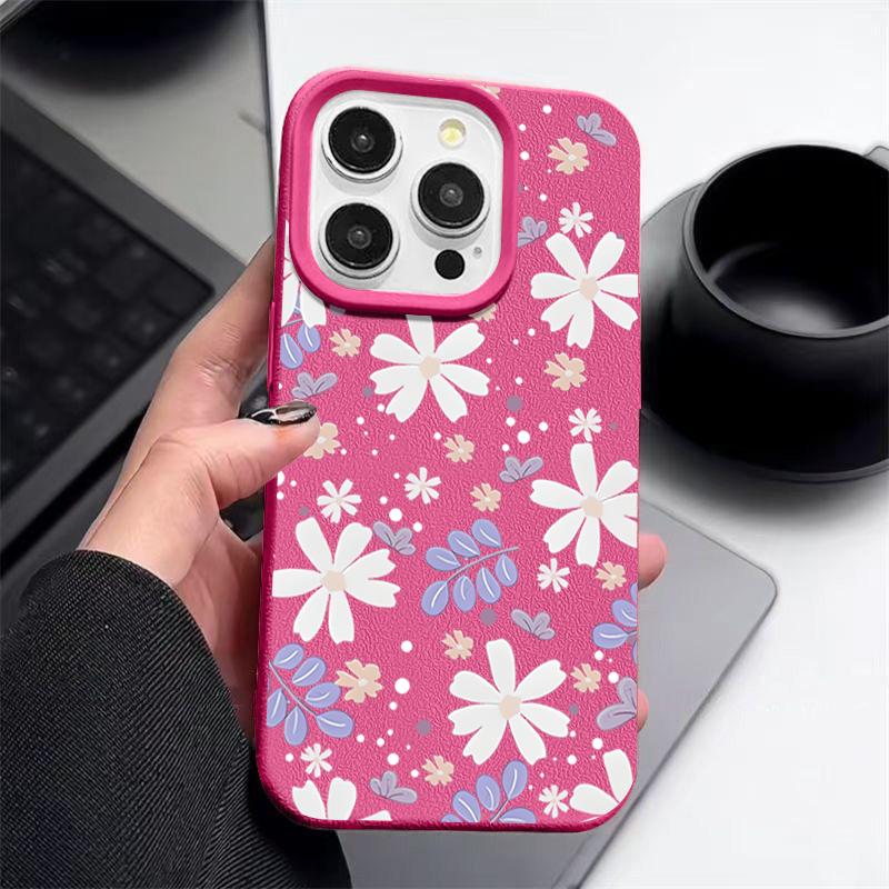 Etui ze wzorem kwiatów na iPhone 16 Pro Max 15 14 13 12 11 Wstrząsoodporne Smukłe Miękkie Silikonowe Etui Cover