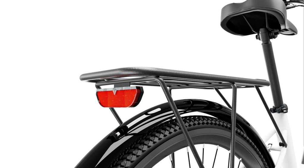 Městské elektrokolo PIXAR Cruiser 27,5" plášť 250W motor 36V12,8Ah baterie Shimano 7 rychlostí rychlost 25 km/h maximální dojezd 80 km