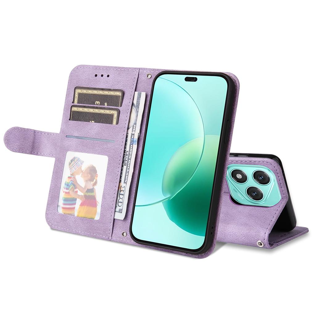 For Honor X70i/400 Lite 5G Leather Wallet Cases Skin Touch Phone Cover Stand with Strap