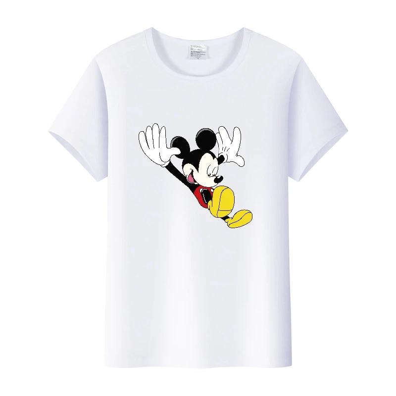 Funny Cartoon Tshirt Top Summer Blouses Short Sleeve T-shirt White Tee Mickey Mouse Graphic Clothes Gift Unisex
