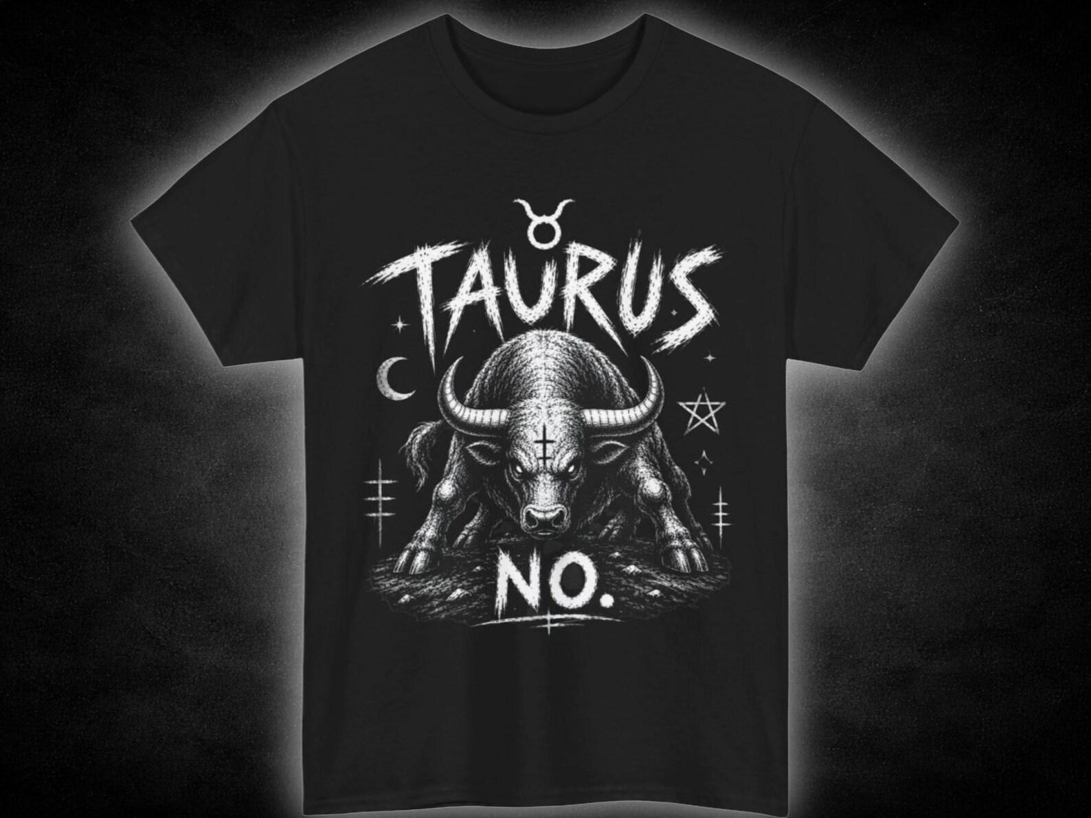 Taurus Bull Illustration Tee | Zodiac No. Graphic Shirt XL