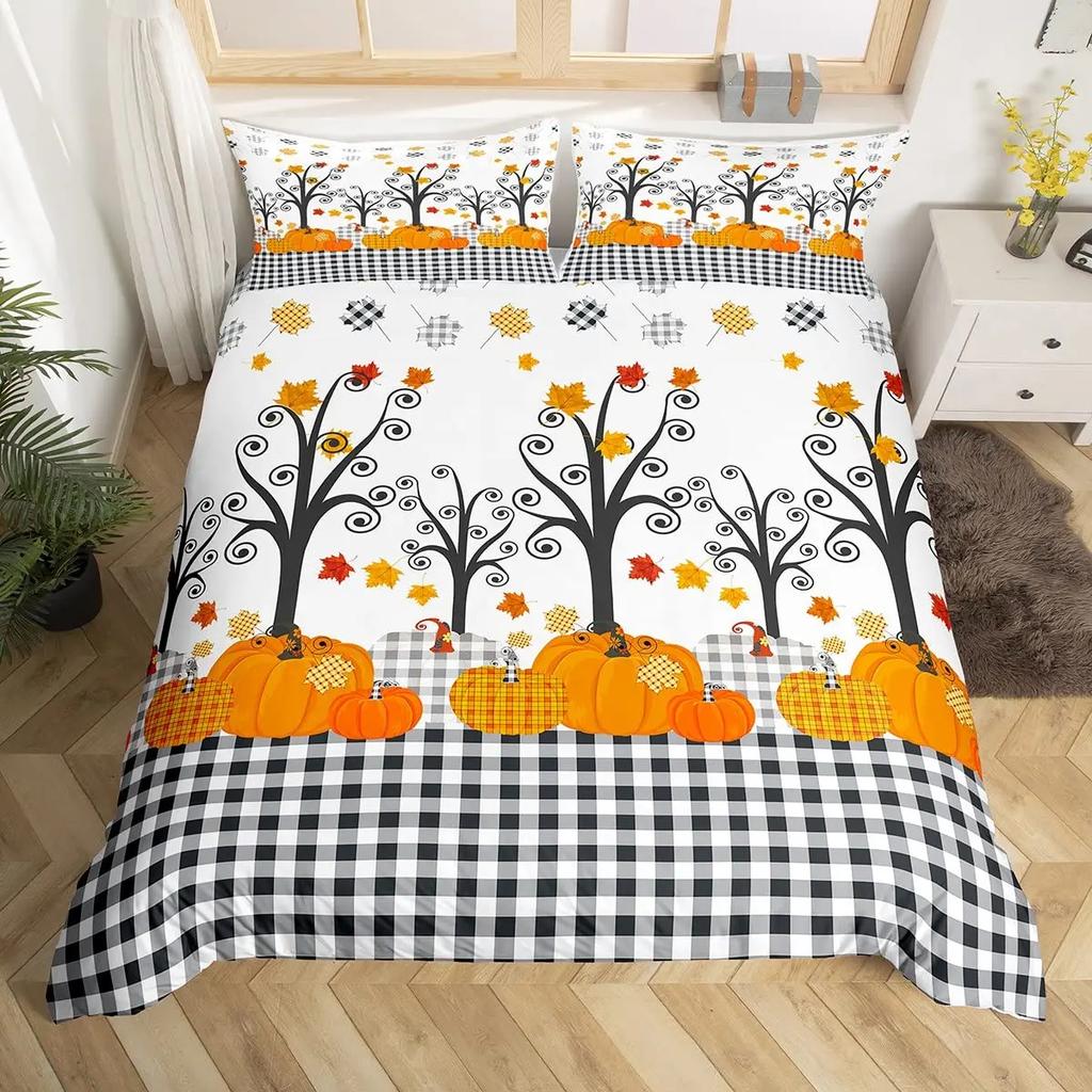 Tre of Life Soft Duvet Cover Set, Maple Tre Beding Sets,Gothic Nature Branch Warm Comforter Cover Red Tre Comfortable Quilt Cover King-Sized Dimension