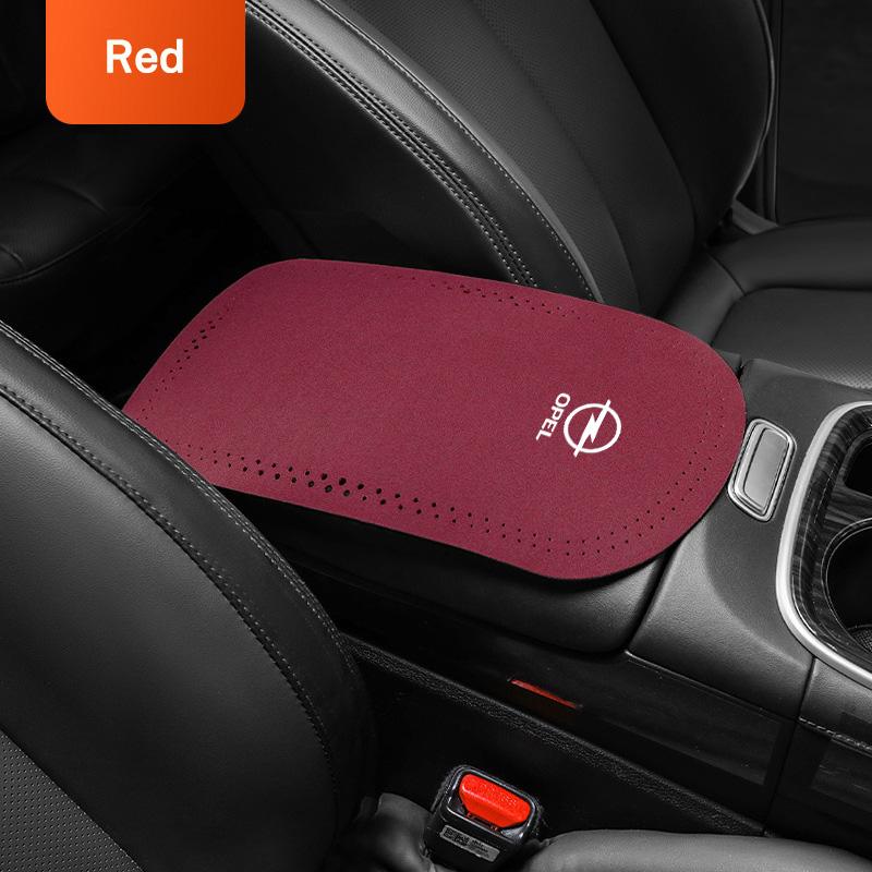 Wildleder Auto Armlehnenbox Polster PU Leder Mittelkonsole Abdeckung Ellbogenstütze Kissen Für OPEL Mokka Corsa Meriva Zafira Astra J H Vectra