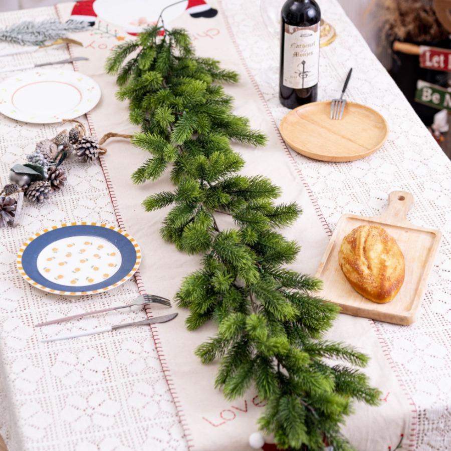 190/170cm Artificial Plant Christmas Garland Fir Pine Tree Branch Christmas Decoration Rattan Wreath Vine for Home