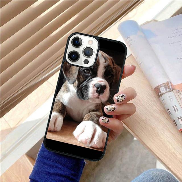 Cute Boxer Dog Puppy TPU Coque Shell For iPhone 17 Air 15 16 14 13 12 Pro Max 11 Pro Max Plus Phone Case Cover