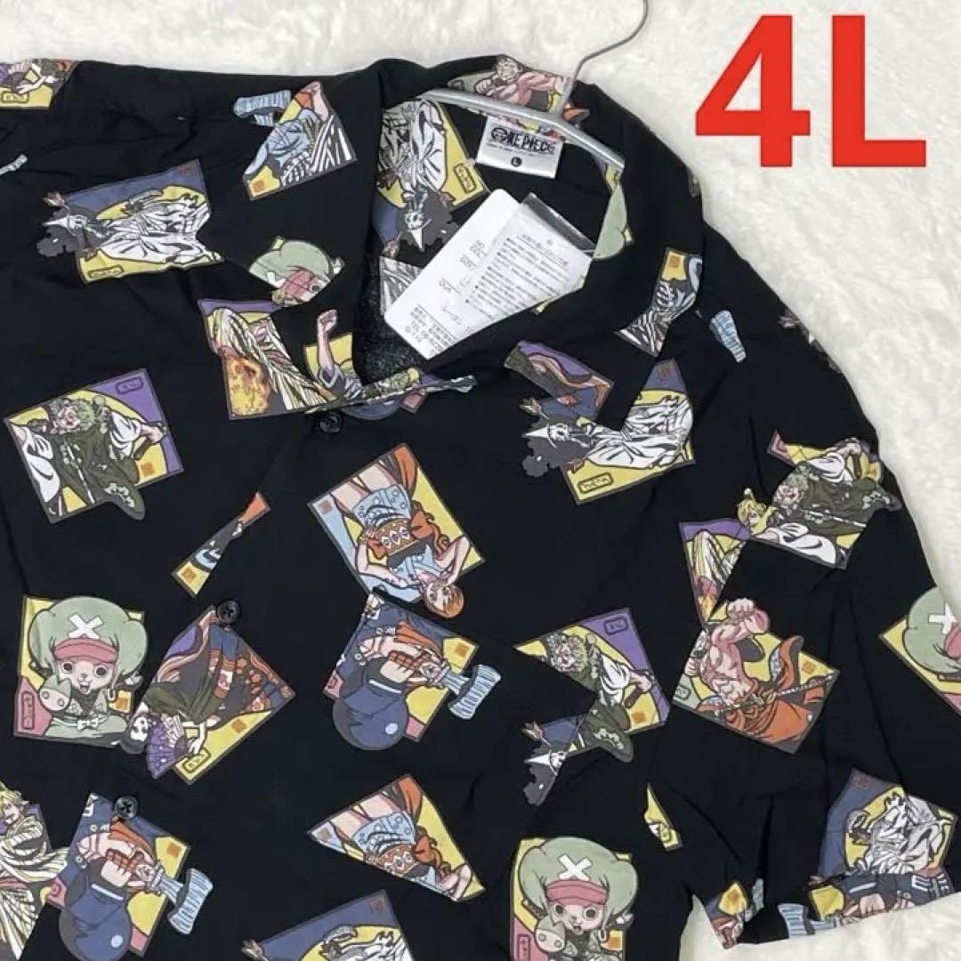 

[Б/У] 4r3196! Рубашка размера 4L с принтом по всей поверхности ONE PIECE Wano Country