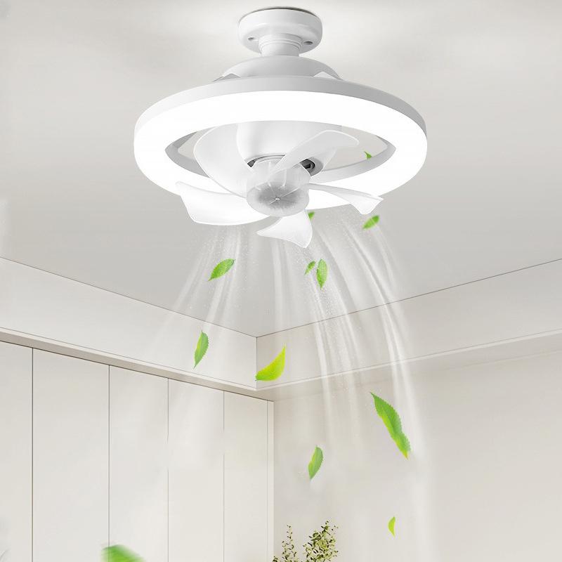 Ceiling Fan Light LED 360° Rotation Fan Lamp For Living Dining Room Bedroom 3 Gear Wind Speed Periodic Fan Decorative Lamp