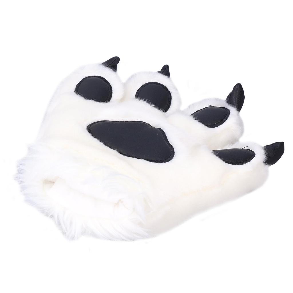 Guanti Zampa di Animale Simulati Carini Guanti Peluche con Artigli Guanti da Costume da Lupo Mannaro