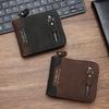 Large Capacity Men's Short Wallet Multi-position Card Holder Durable PU Leather Coin Purse  Male