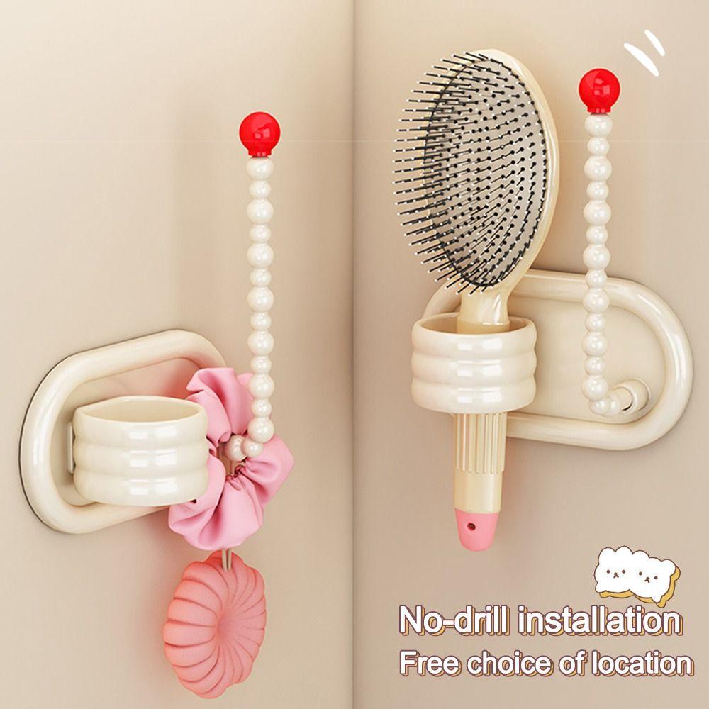 Multi-purpose Wall Mounted Headband Hook Punch-Free Space Saving Hair Dryer Bracket Self Adhesive Wall Hanging Hook