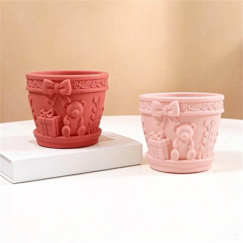 Creative Bear Silicone Mold For Resin Jewelry Making Easy Demolding Miniature Planter And Decorative Items Mould